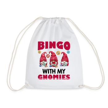 Bingo avec mes gnomies Bingo drôle - Sac de sport léger - blanc - Devant