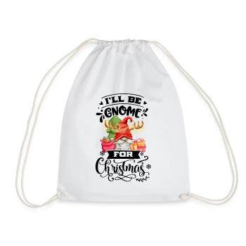 I'll Be Gnome For Christmas Weihnachtsgnom - Drawstring Bag - white - Front