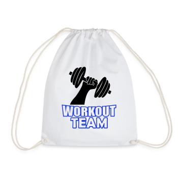 Workout Team - Drawstring Bag - white - Front