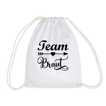 Team Braut Junggesellenabschied Party die Braut - Turnbeutel - Weiß - Vorne