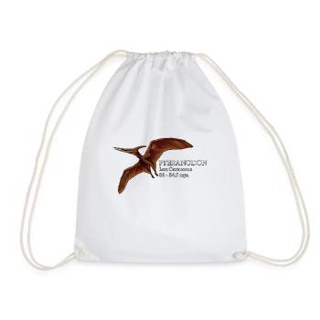 Realistic drawing of the Pteranodon - Drawstring Bag - white - Front