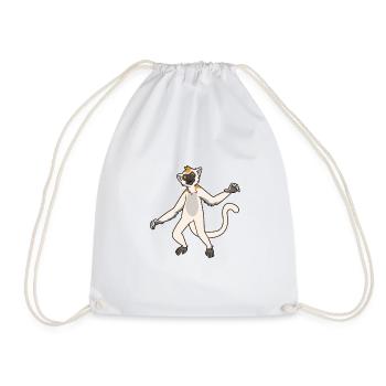 Kawaii Sifaka - Drawstring Bag - white - Front