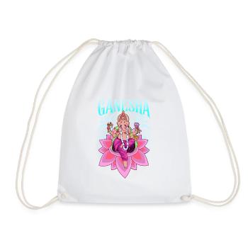 Hindu Gott - Ganesha - Turnbeutel - Weiß - Vorne