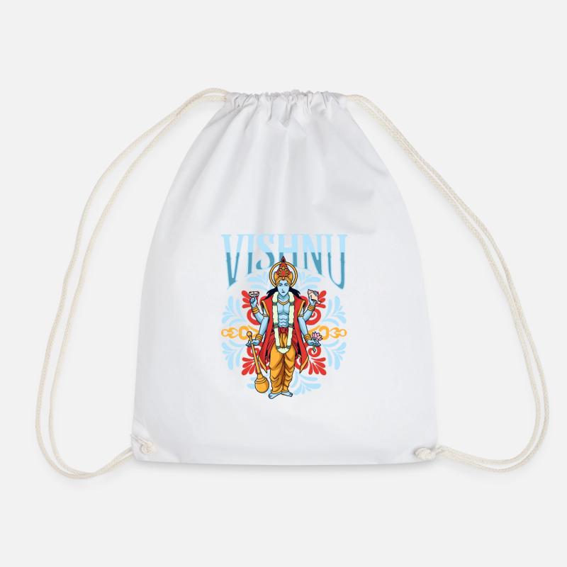 Hindu Gott - Vishnu - Turnbeutel - Weiß