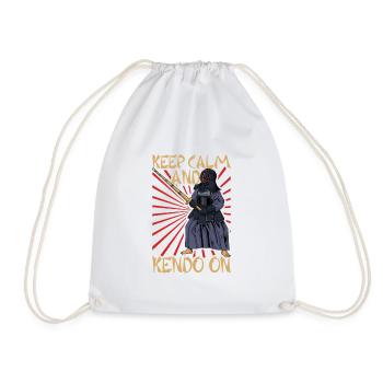 Keep Calm - Kendo - Drawstring Bag - white - Front