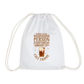 Successful only with Café Frappé - Drawstring Bag - white - Front