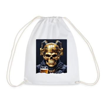 Crâne de bière 0.9 - Sac de sport léger - blanc - Devant