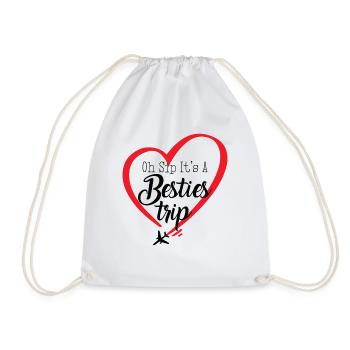 Week-end entre filles Oh Sip C’est un voyage de meilleures amies - Sac de sport léger - blanc - Devant