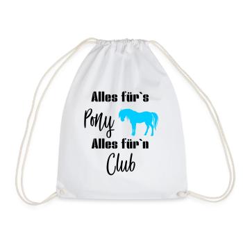 Alles fürs Pony alles fürn Club - Turnbeutel - Weiß - Vorne