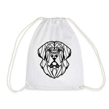 Tête de chien Saint-Bernard - Sac de sport léger - blanc - Devant