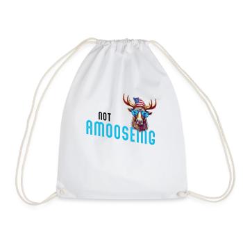 Non Amooseing Cool Moose - Drawstring Bag - white - Front