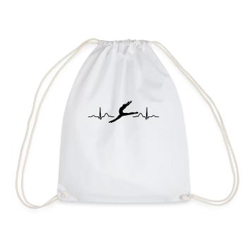 Danseuse de ballet Battement de cœur ECG Ballerine - Sac de sport léger - blanc - Devant