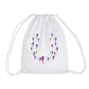 les ailes du coeur d'une femme amoureuse. - Sac de sport léger - blanc - Devant