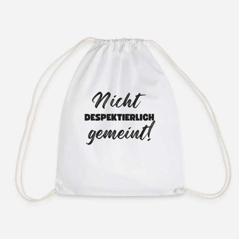 Nicht Despektierlich Gemeint - Turnbeutel - Weiß