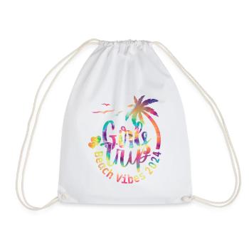 Girl Weekend Girls Trip Beach Vibes 2024 - Drawstring Bag - white - Front