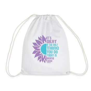 Suicide Prevention Awareness - Drawstring Bag - white - Front