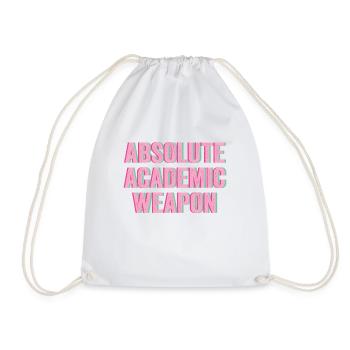 Studenten Absolute Academic Weapon - Turnbeutel - Weiß - Vorne