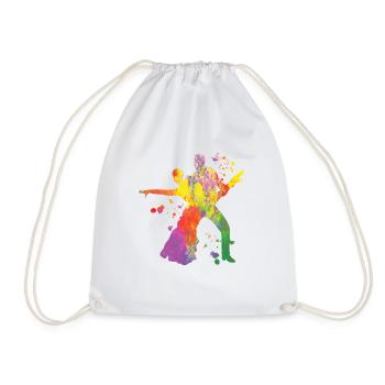Danseuse d’aquarelle de couple de danse latine - Sac de sport léger - blanc - Devant
