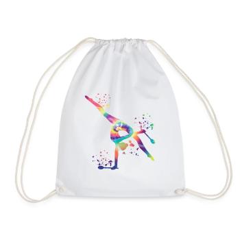 Gymnaste avec clubs de gymnastique rythmique - Sac de sport léger - blanc - Devant