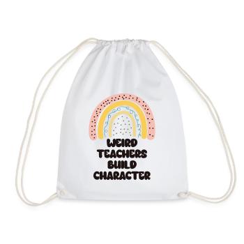 Weird Teachers Funny School Teachers - Drawstring Bag - white - Front