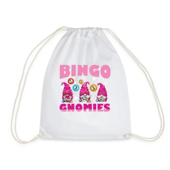Bingo Gnomies Women Men Funny Bingo - Turnbeutel - Weiß - Vorne