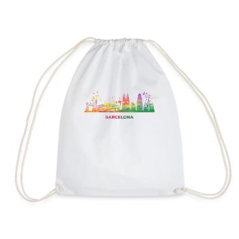 Barcelonische Skyline Barcelona - Sac de sport léger - blanc - Devant