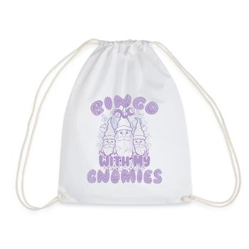 Bingo Mit Meinen Gnomies Lustiges Bingo - Turnbeutel - Weiß - Vorne
