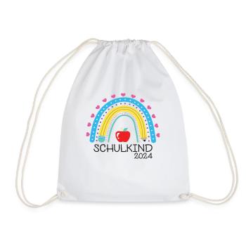 Start of school enrollment school child 2024 - Drawstring Bag - white - Front