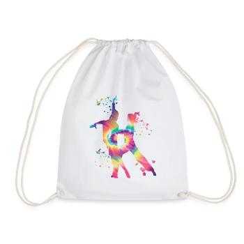 Danseur d’aquarelle de couple de danse latine - Sac de sport léger - blanc - Devant