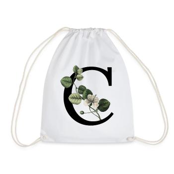 lettre c botanique vert - Sac de sport léger - blanc - Devant