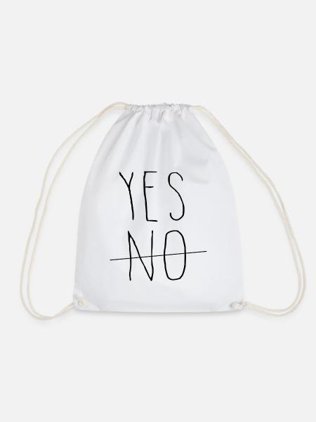 yes no - Turnbeutel - Weiß