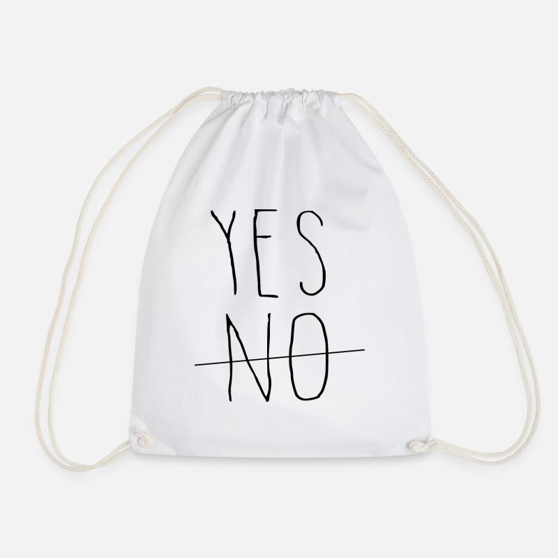 yes no - Turnbeutel - Weiß