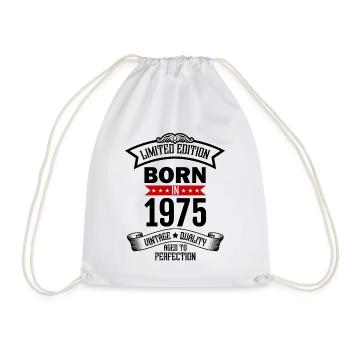 Born in 1975 Birthday 50 Years limited Edition - Turnbeutel - Weiß - Vorne
