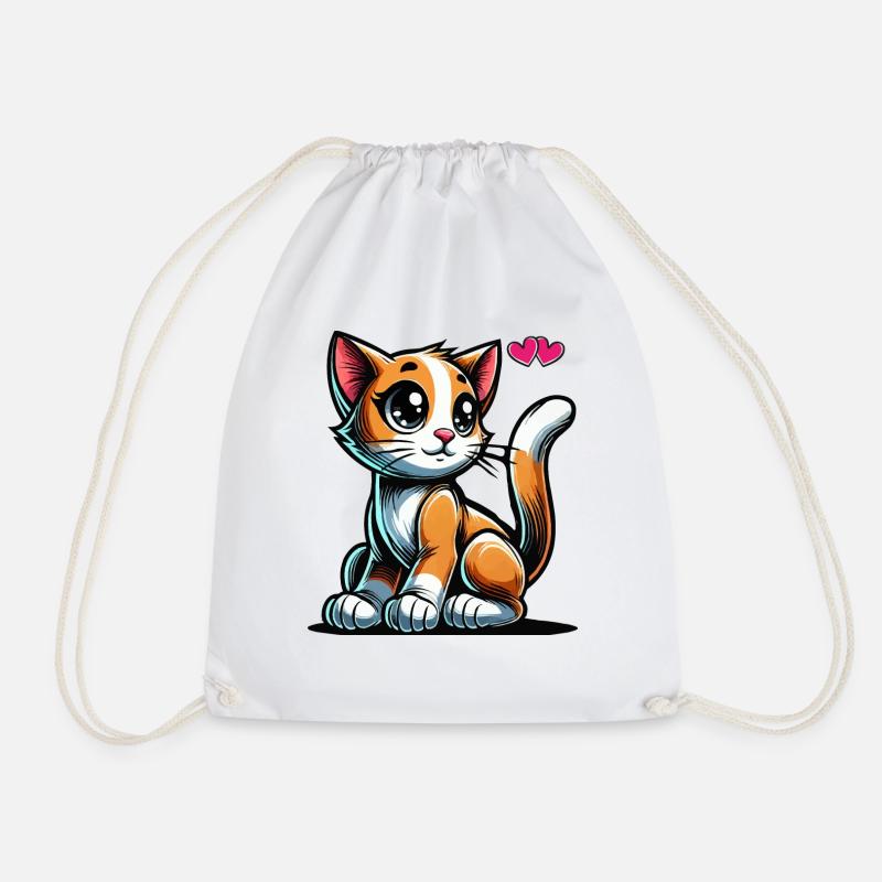 katze love - Turnbeutel - Weiß