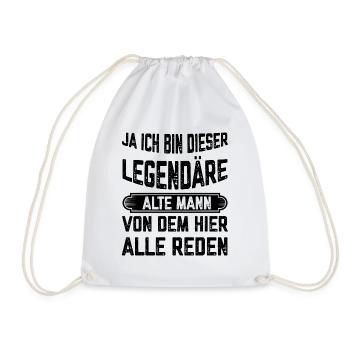Ich bin dieser Legendäre Alte Mann lustiger Spruch - Turnbeutel - Weiß - Vorne