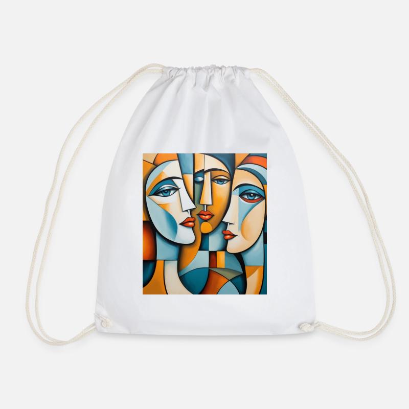 Portrait abstrait - Sac de sport léger - blanc