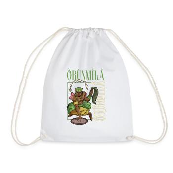 Yoruba God - Orunmila - Drawstring Bag - white - Front