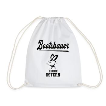 Bootsbauer Ostern Bootsbau Oster Outfit - Turnbeutel - Weiß - Vorne