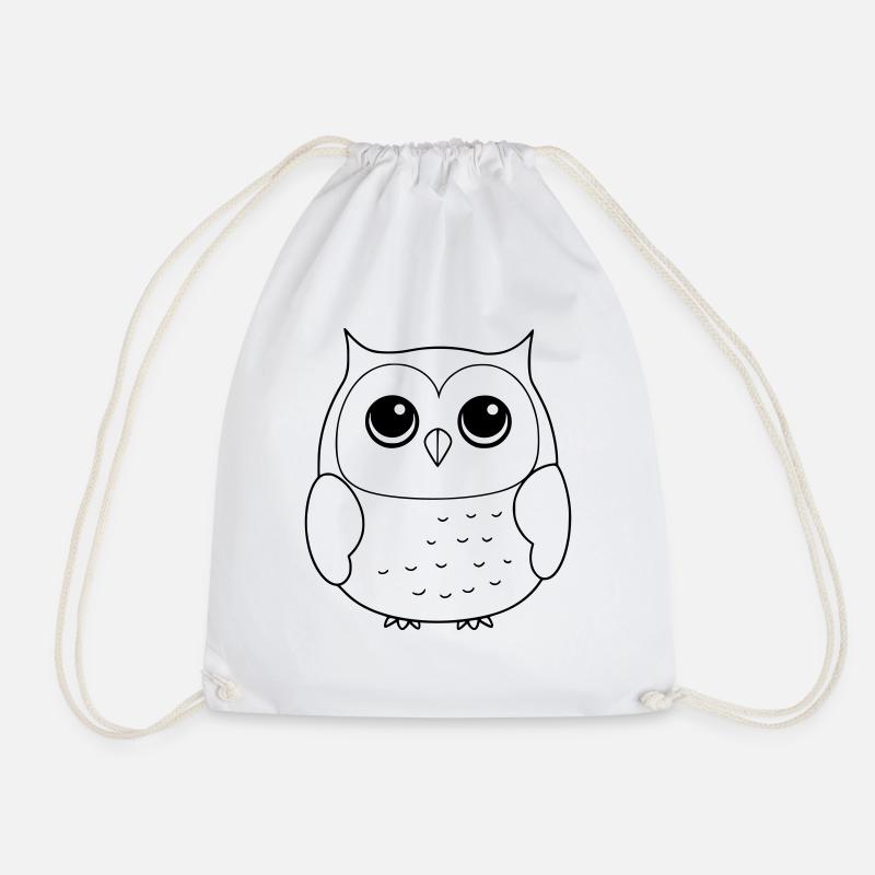 Hibou comme graphique vectoriel - Sac de sport léger - blanc