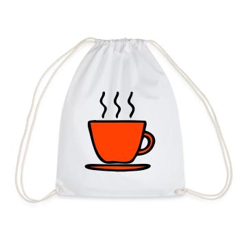Tasse - Turnbeutel - Weiß - Vorne