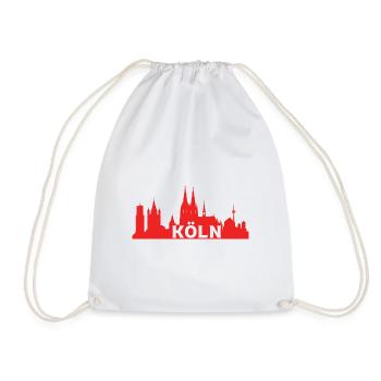 Cologne City Cologne Cathedral City Cologne Skyline Cologne - Drawstring Bag - white - Front
