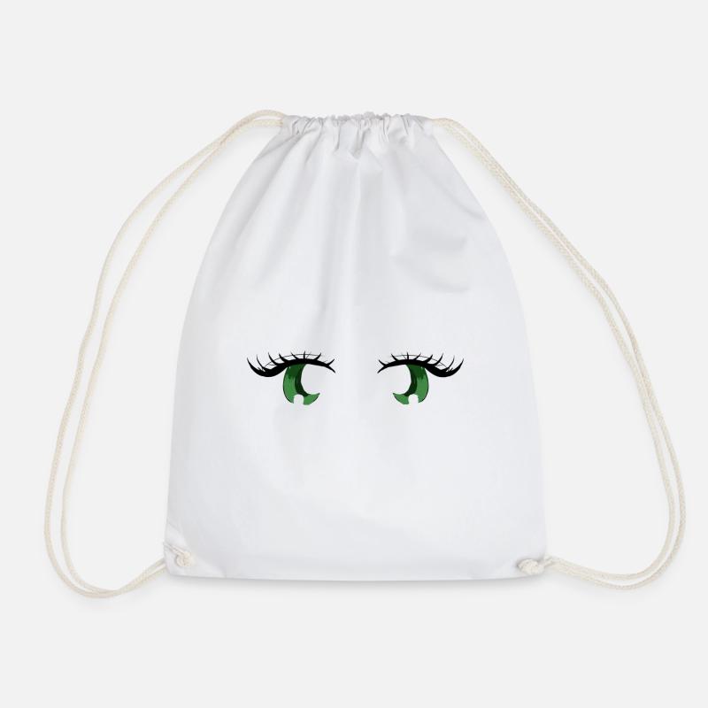 anime manga - Drawstring Bag - white
