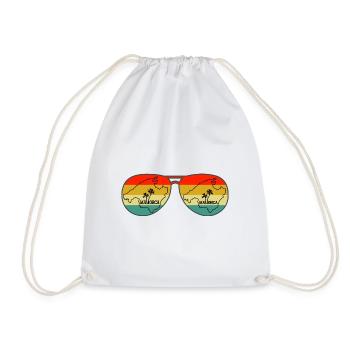 Sonnenbrille mit Landkarte von der Insel Mallorca - Turnbeutel - Weiß - Vorne