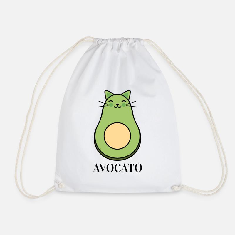 Avocato - Avocado Katze - Turnbeutel - Weiß