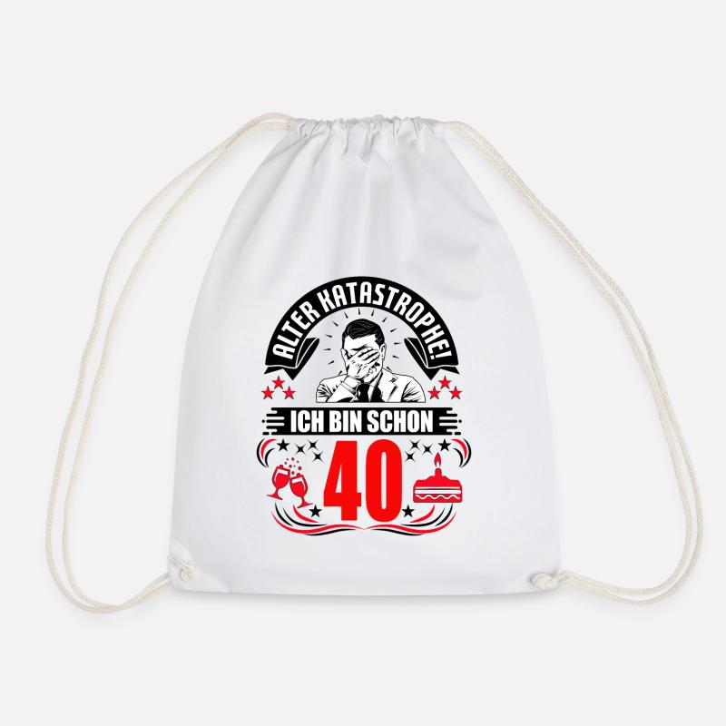 40. Geburtstag Mann Geschenk lustig Geburtstag 40 - Turnbeutel - Weiß
