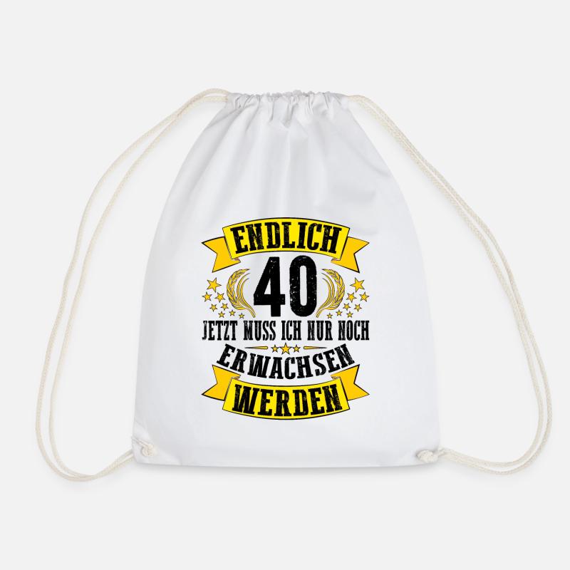 40. Geburtstag Mann 40.Ehrentag 40. Jubiläum Fun - Turnbeutel - Weiß