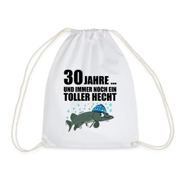 Anglergeschenk zum 30 Geburtstag 30 Ehrentag - Turnbeutel - Weiß - Vorne