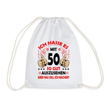 50 Geburtstag 50. Ehrentag Club der alten Säcke 50 - Turnbeutel - Weiß - Vorne