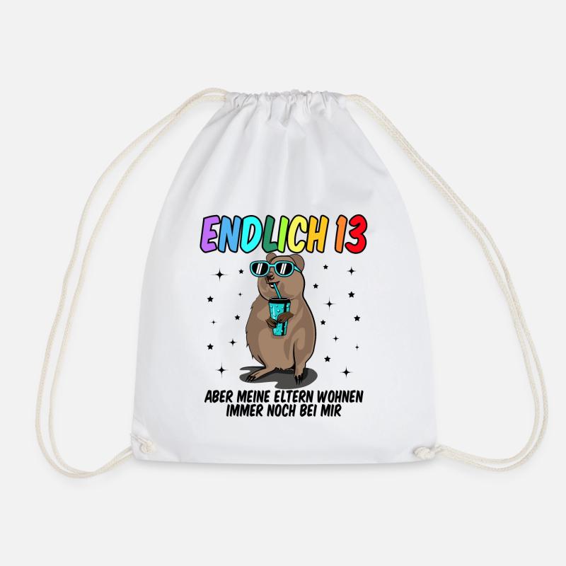13 Geburtstag Fun Geschenk lustig 13. Ehrentag - Turnbeutel - Weiß