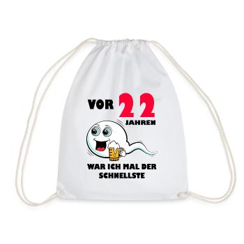 22. Geburtstag lustig 22.Ehrentag 22. Jubiläum - Turnbeutel - Weiß - Vorne